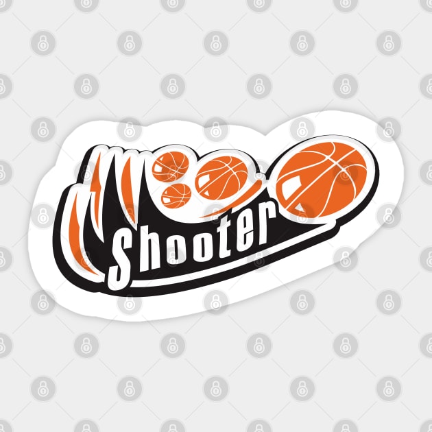 basketball shooter artwork by pams Sticker by pamsmerch